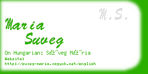 maria suveg business card